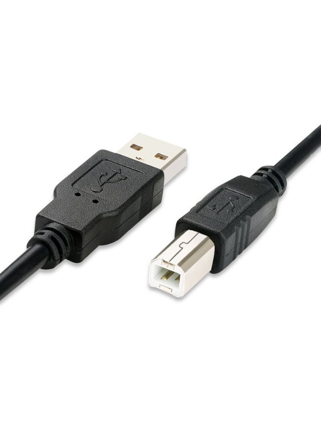 ​كابل كونف كابل طابعة، سلك طابعة USB 2.0 من النوع A ذكر إلى النوع B ذكر، سلك ماسح ضوئي عالي السرعة، متوافق مع HP، Canon، Dell، Epson، Lexmark، Xerox، Samsung وغيرها، أسود - Image 1